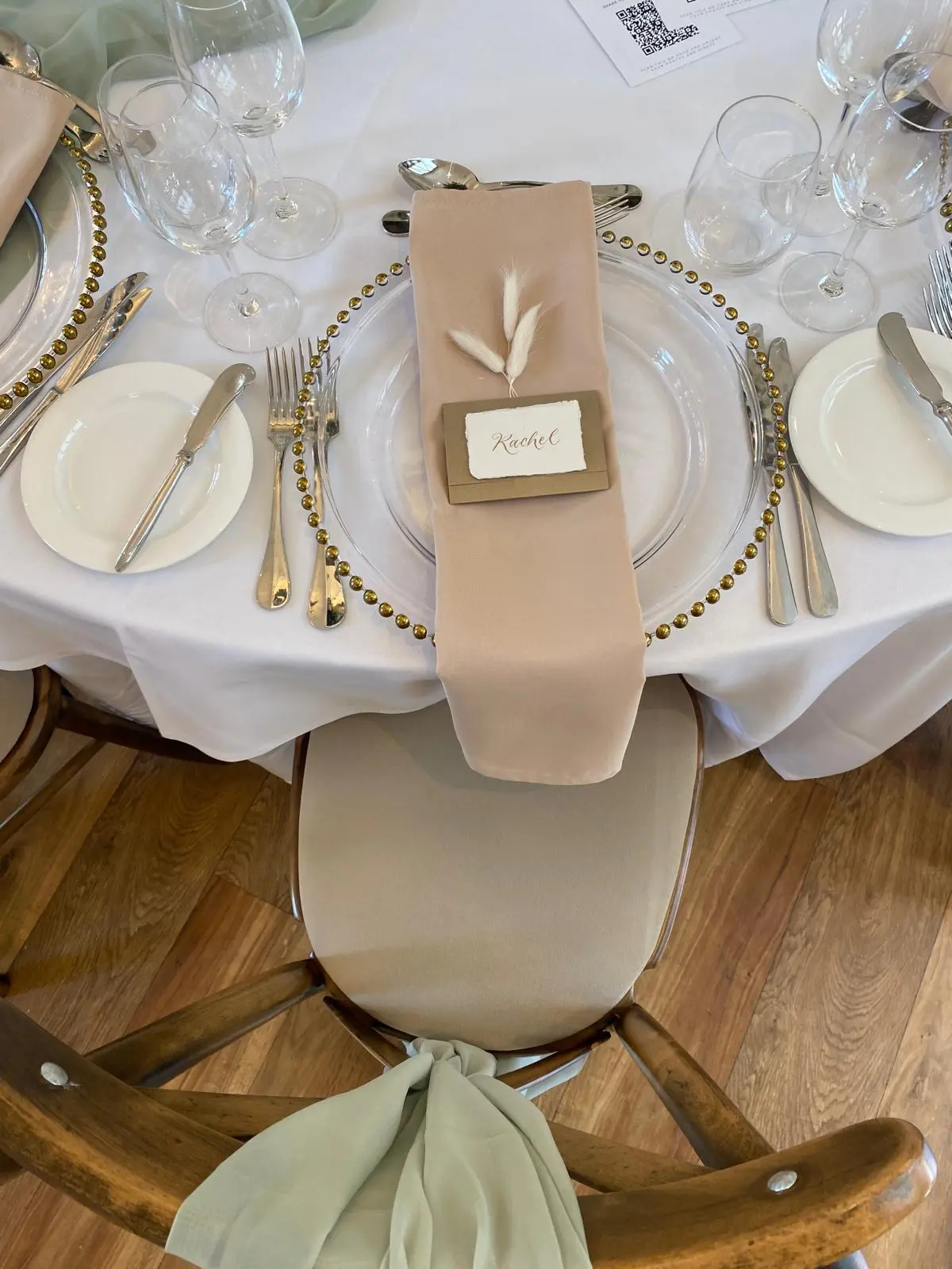 Gold Charger Plates with with Natural Tones